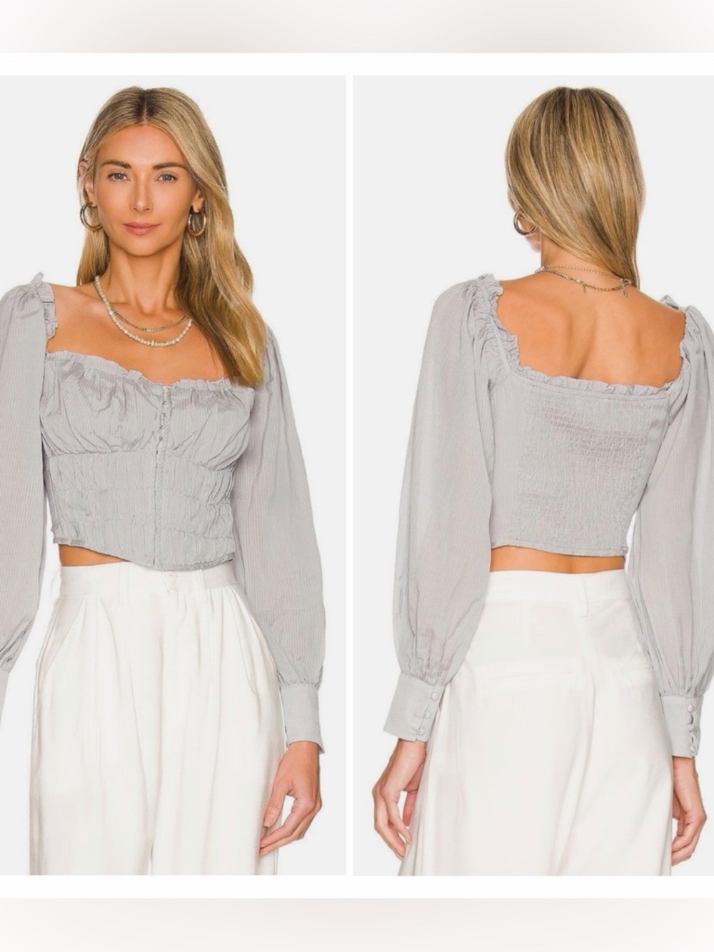 ASTR the Label Amber Top in Dusty Blue